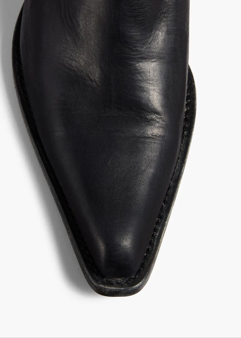 45Mm Leather Pointed-Toe Boots
