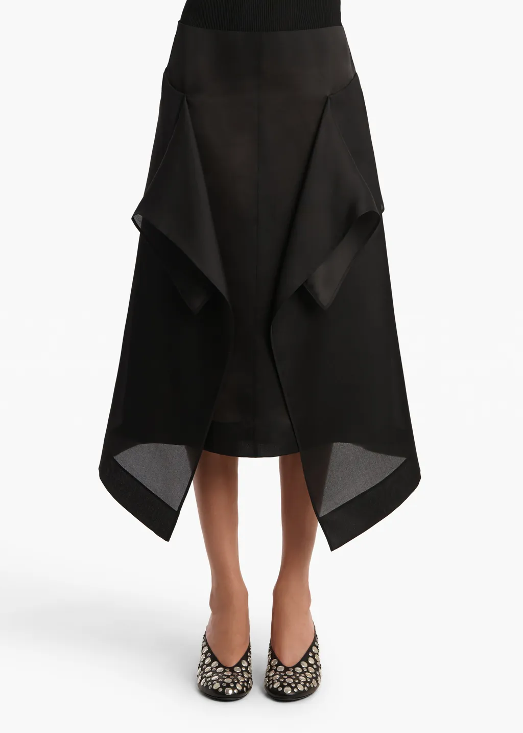 Nina Ruffled Silk Skirt