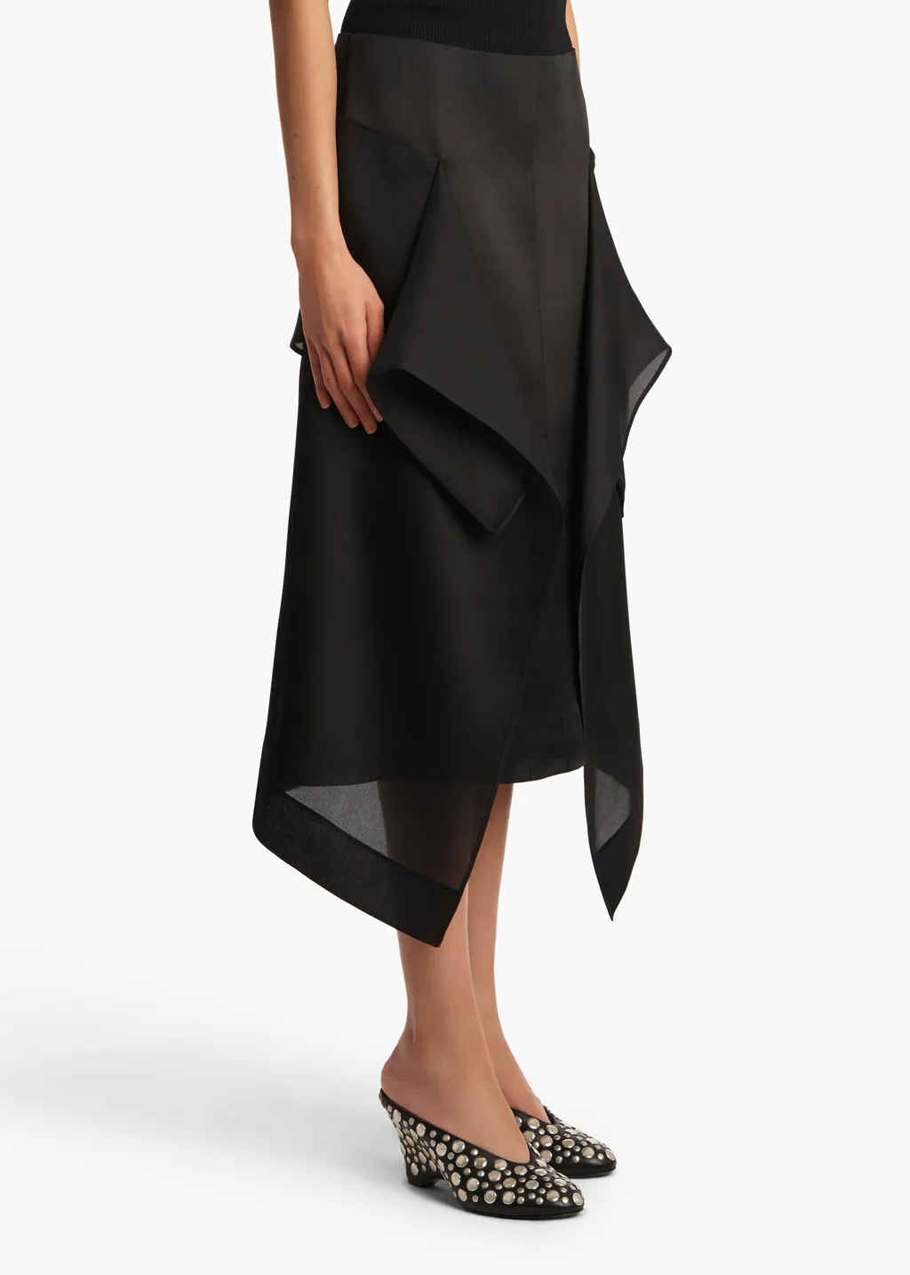 Nina Ruffled Silk Skirt