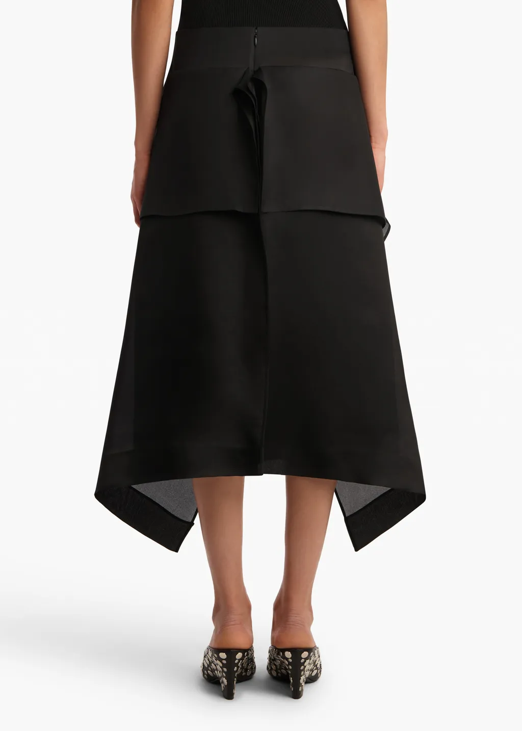 Nina Ruffled Silk Skirt