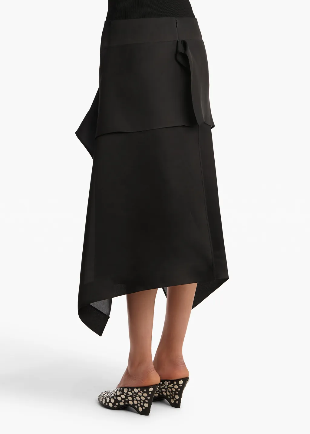 Nina Ruffled Silk Skirt