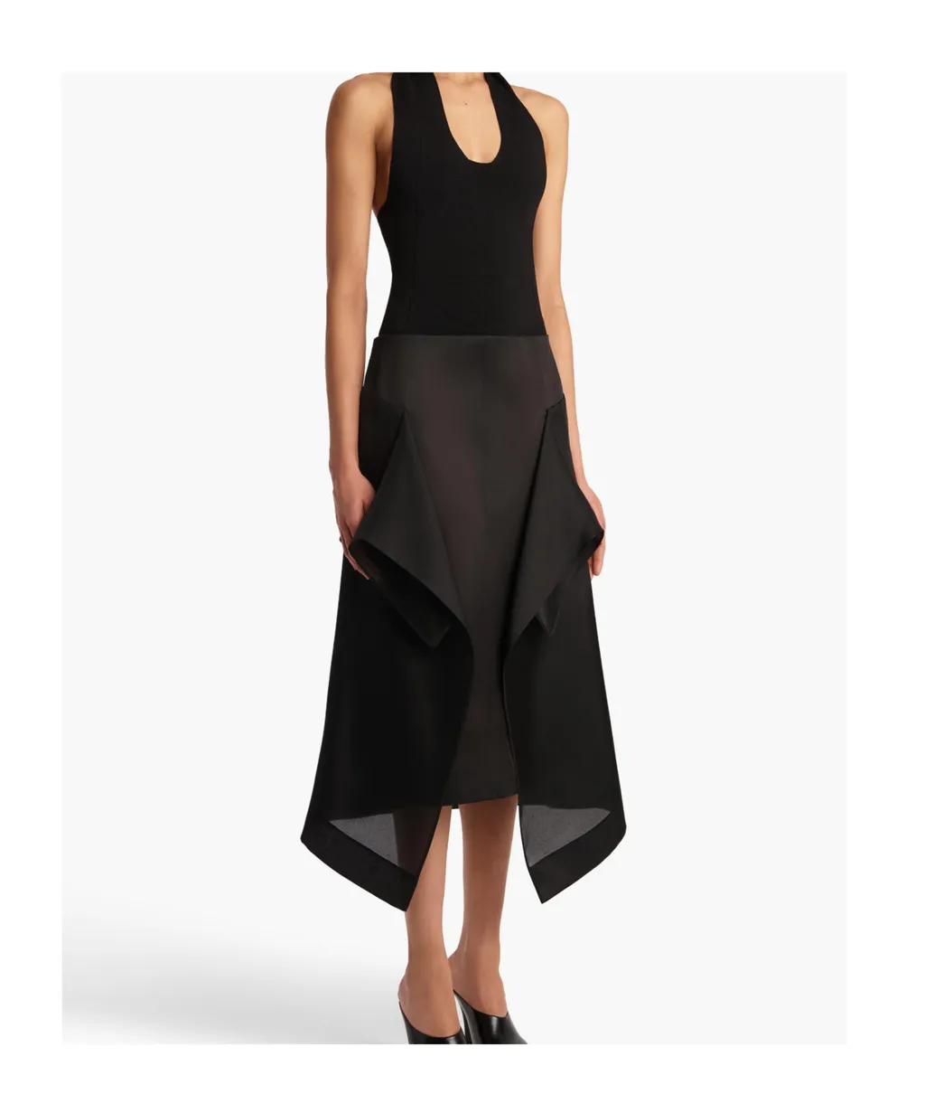 Nina Ruffled Silk Skirt