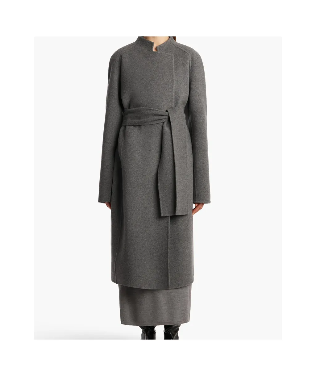 Belted Wool Single-Breasted Coat