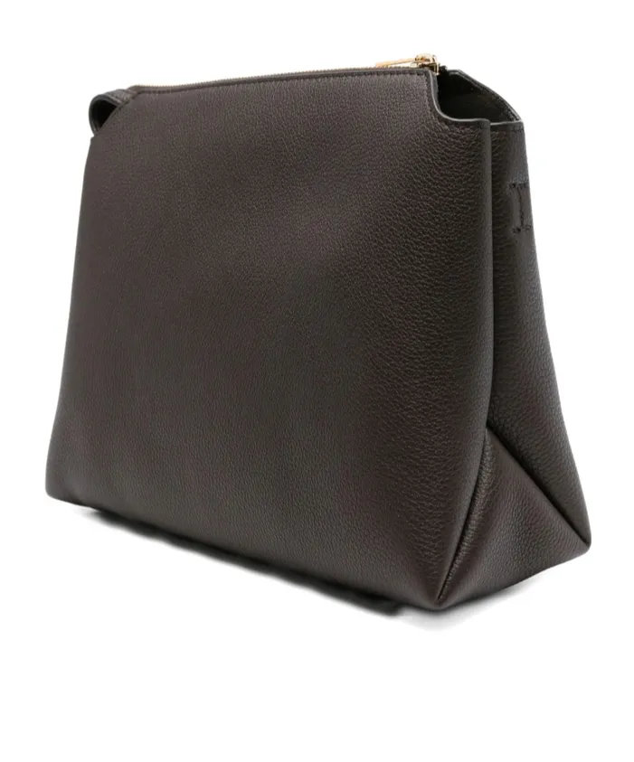 Lina Zip-Top Leather Shoulder Bag