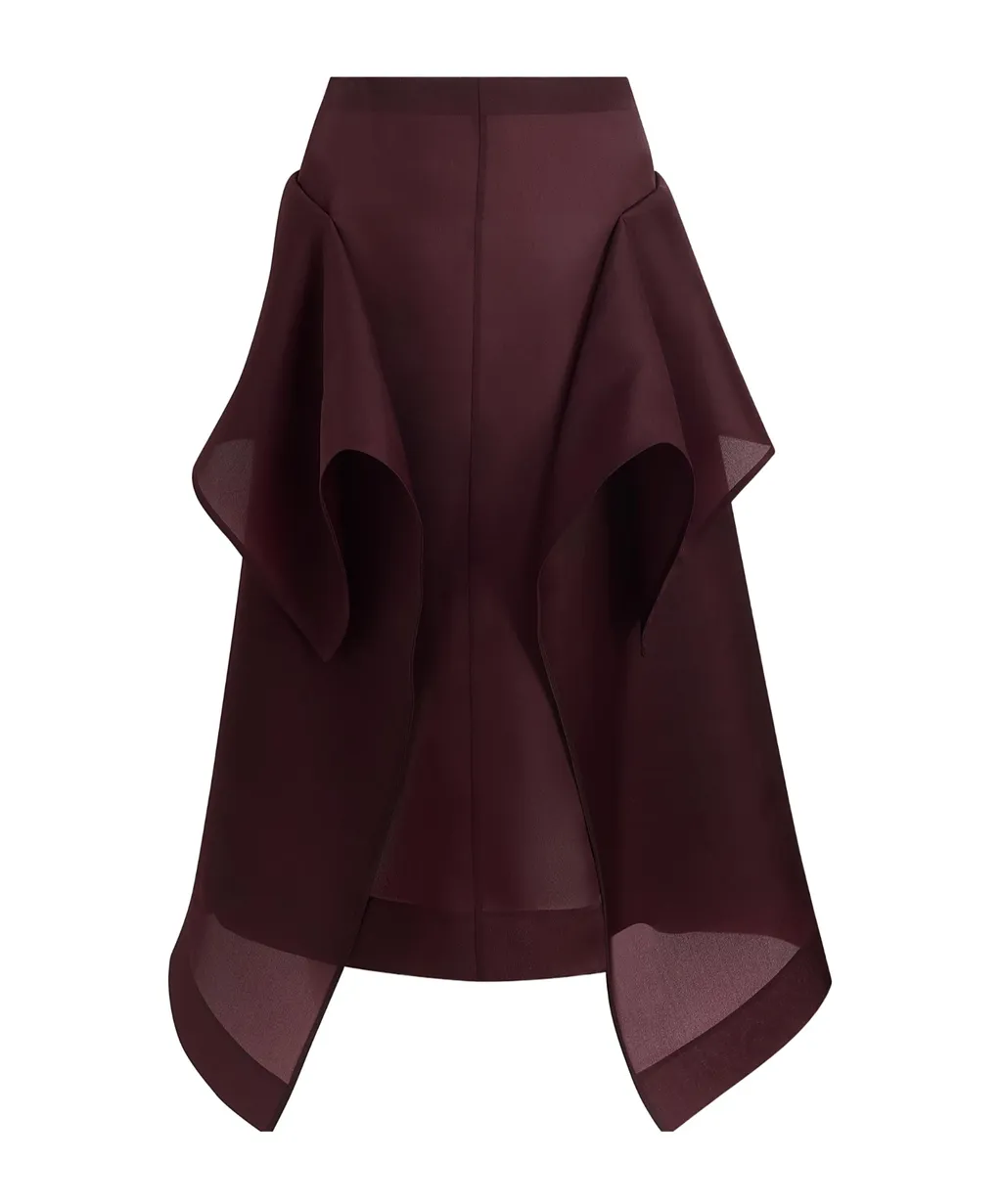 Nina Ruffled Midi Skirt