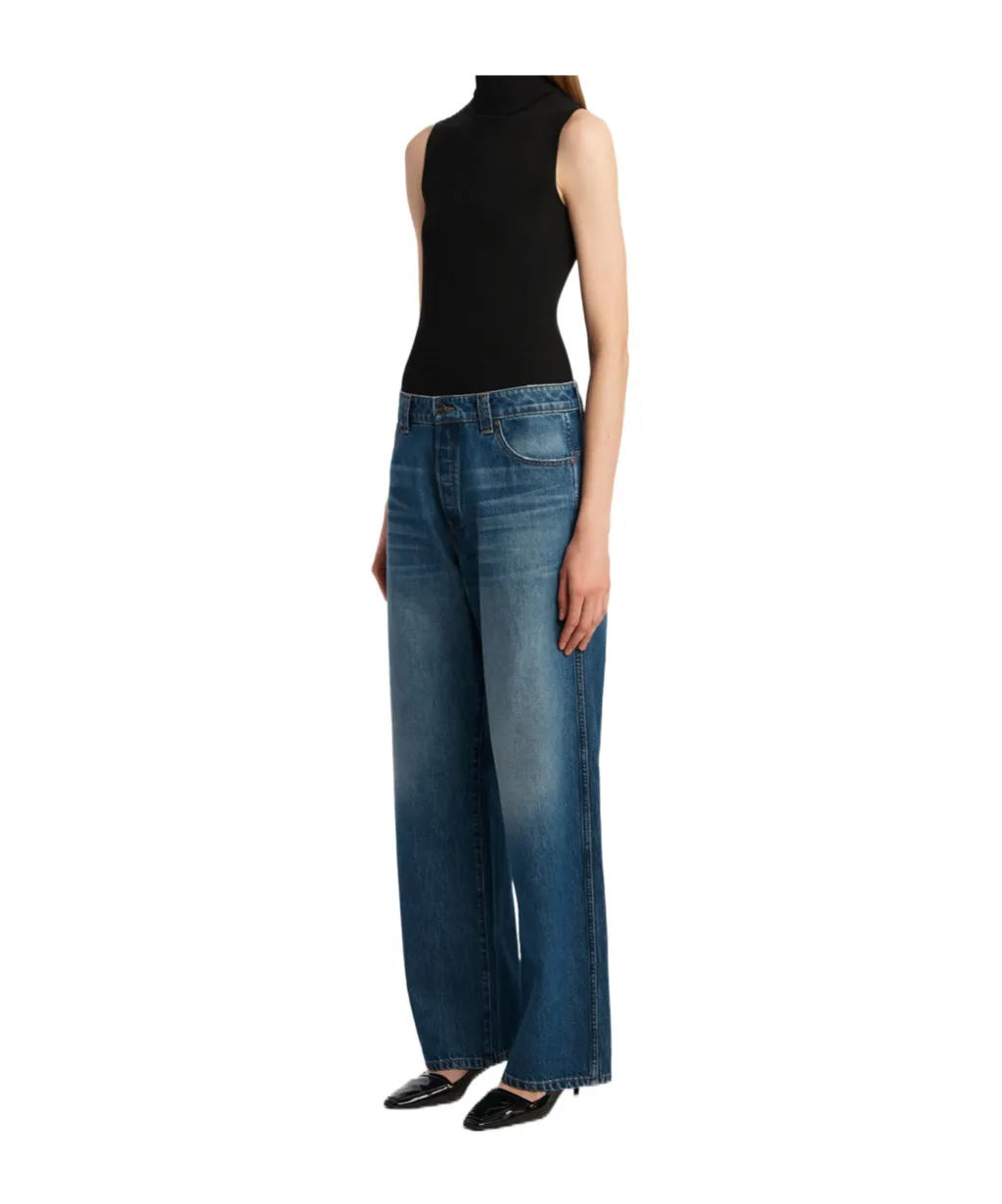 High Neck Straight Hem Sleeveless Top