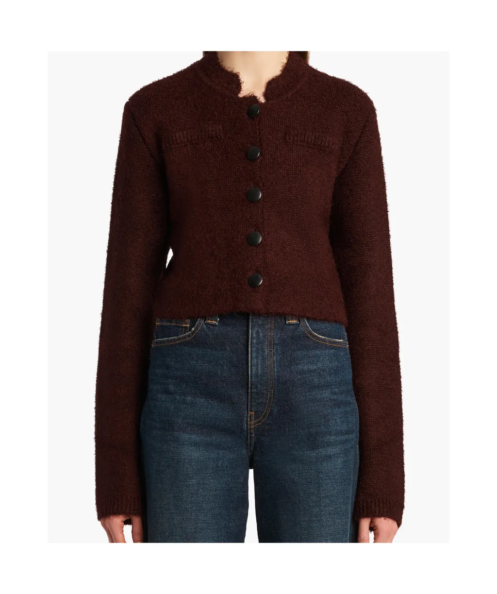 Ello Buttoned Cropped Jacket