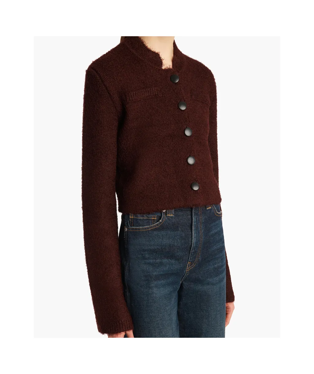 Ello Buttoned Cropped Jacket