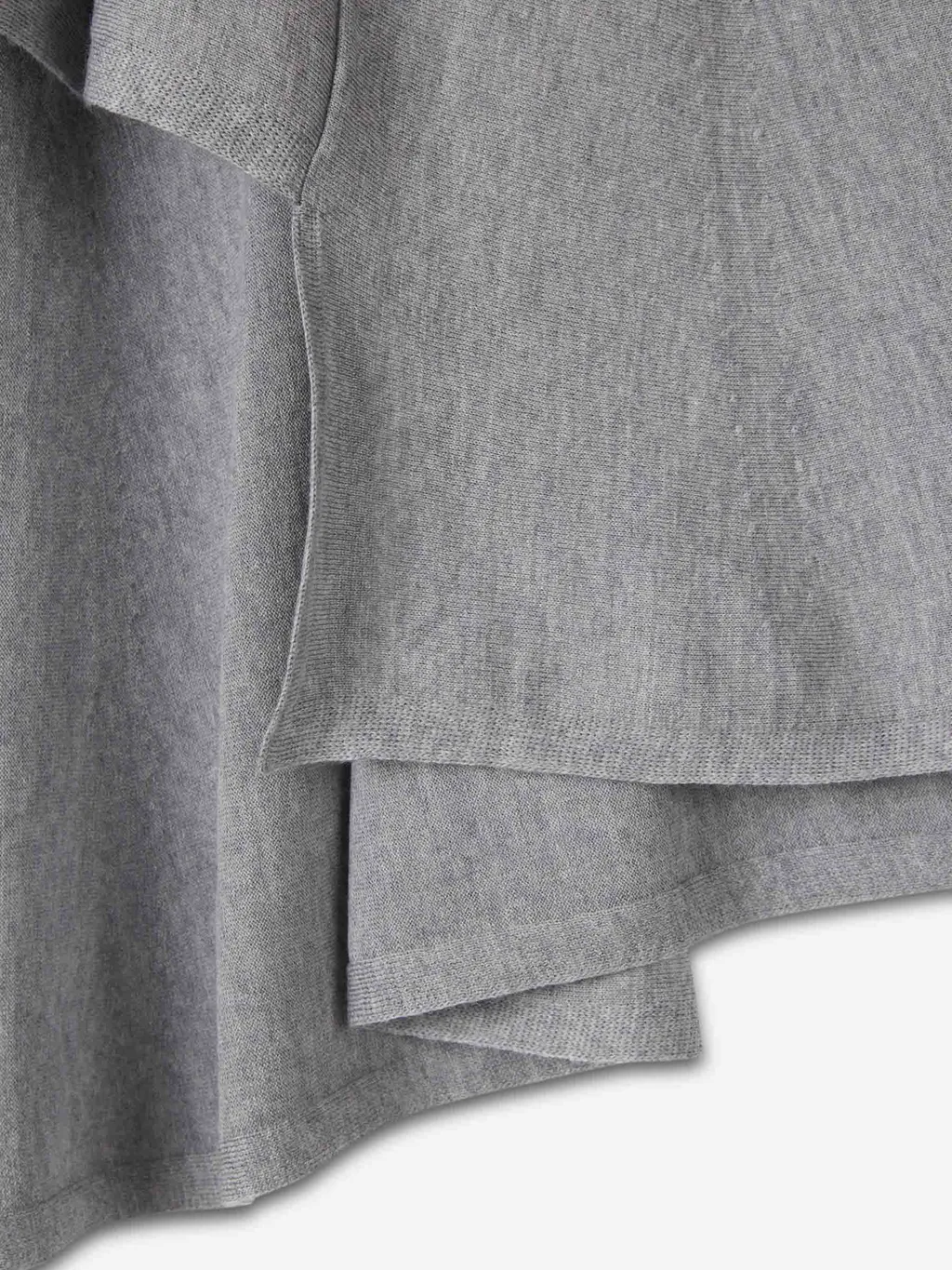 Asymmetrical Hem Jersey Midi Skirt