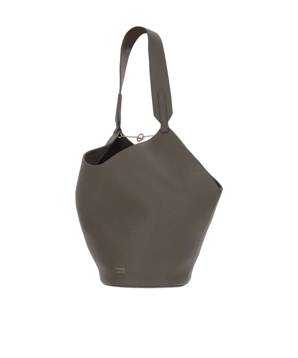 Logo Printed Chain Detailed Shoulder Bag