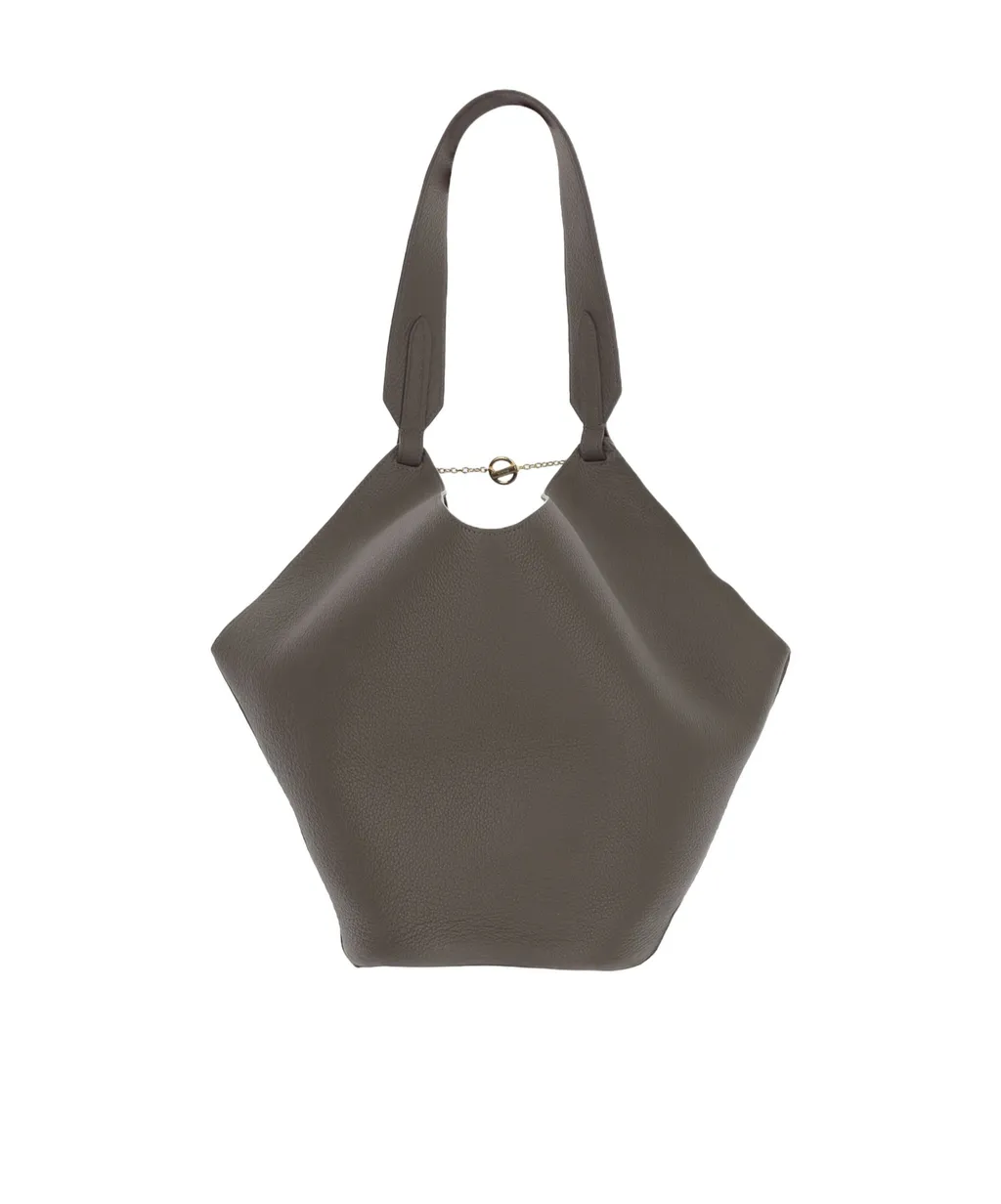 Logo Printed Chain Detailed Shoulder Bag