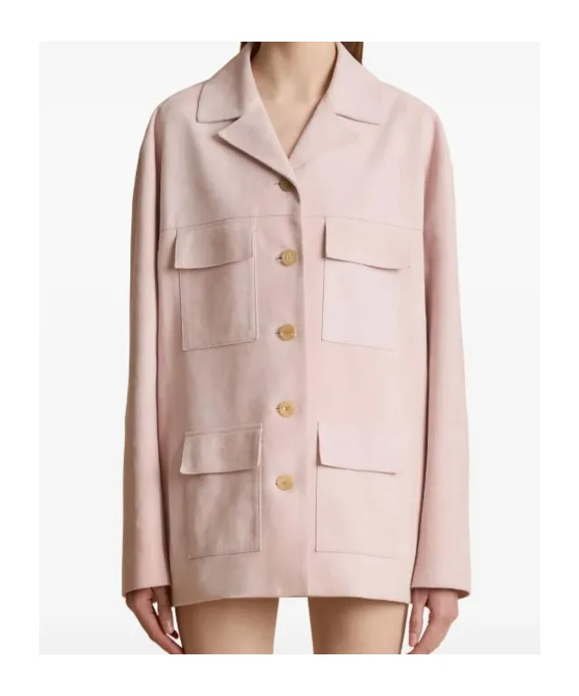 Long-Sleeved Leather Jacket