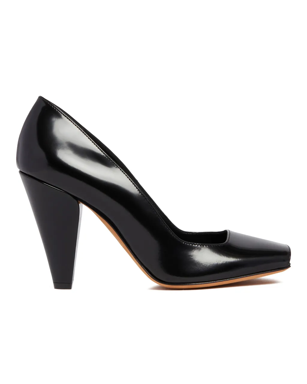Square Toe Patent Pumps