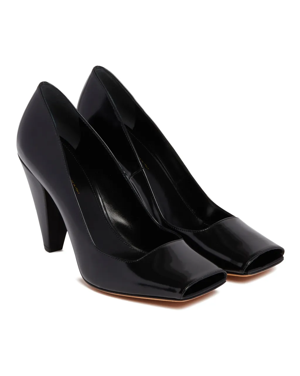 Square Toe Patent Pumps