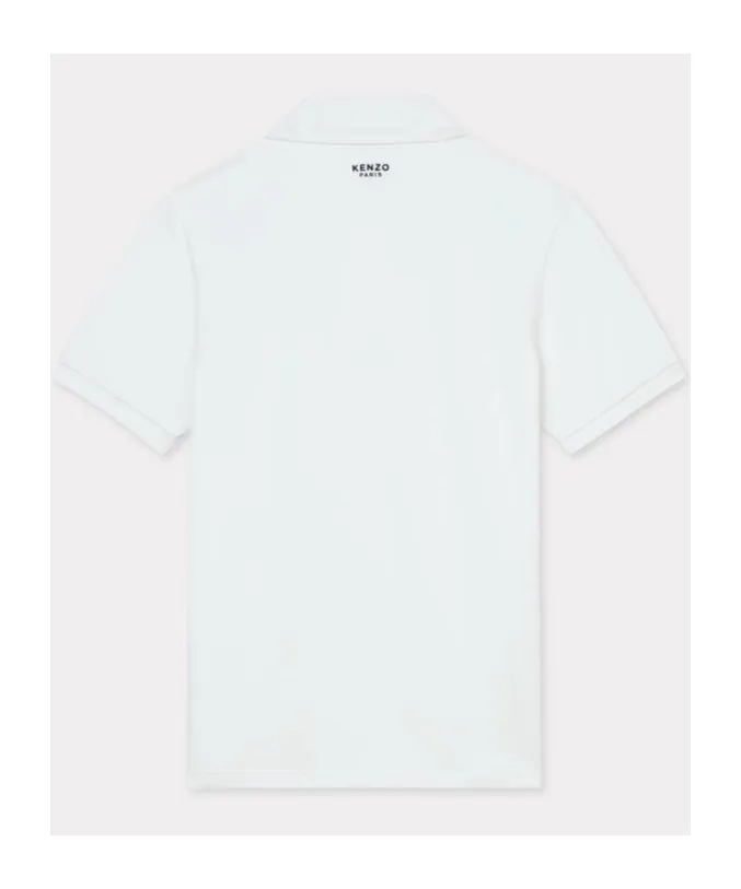 Floral Embroidered Short-Sleeved Polo Shirt