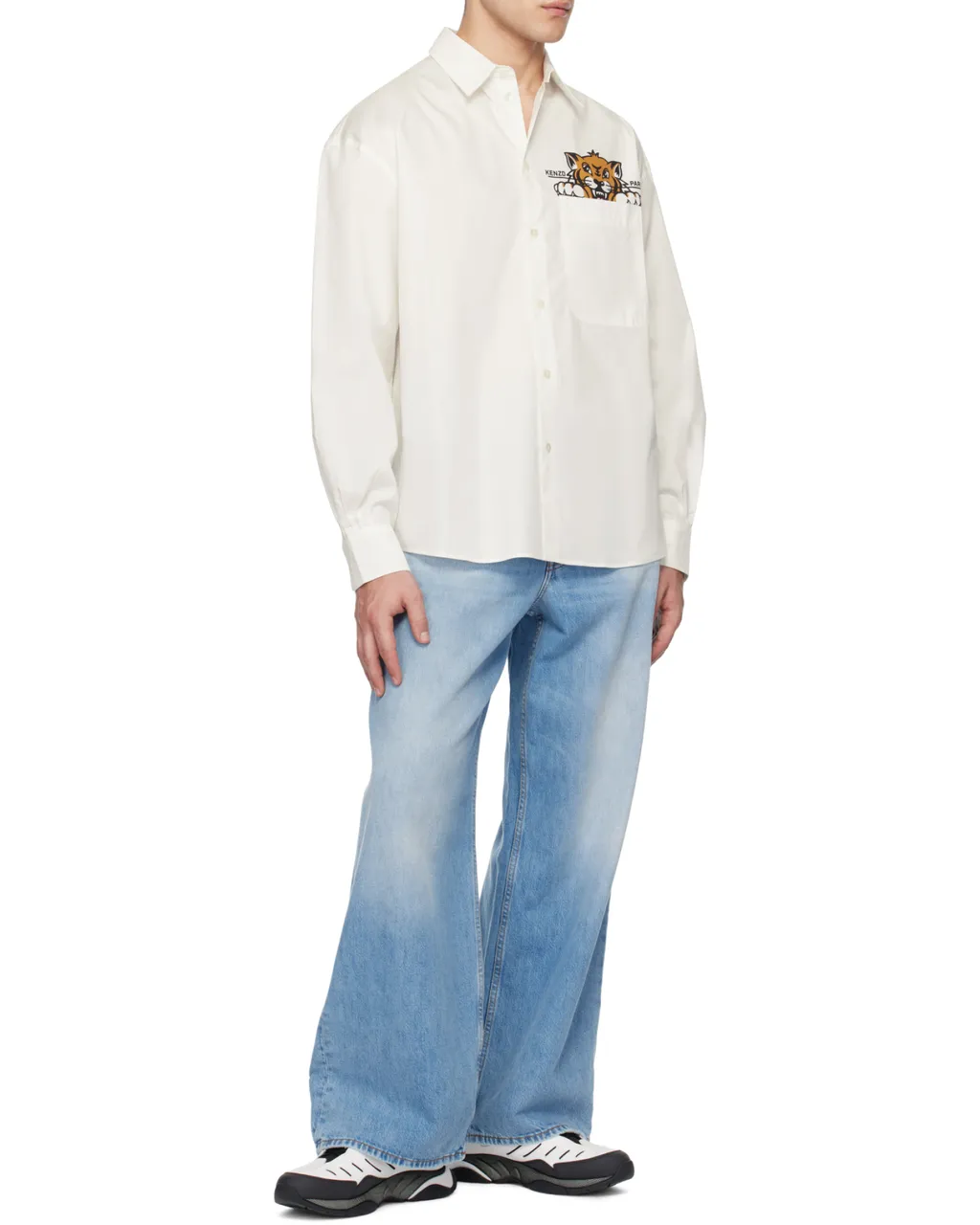 Happy Tiger Button-Up Shirt