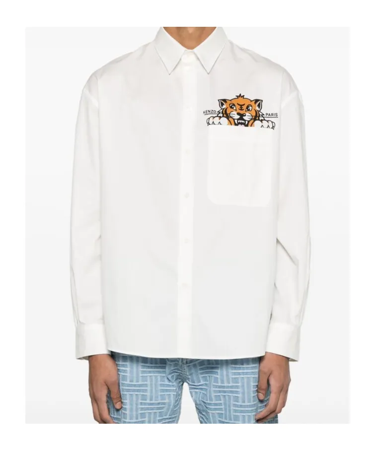 Happy Tiger Button-Up Shirt