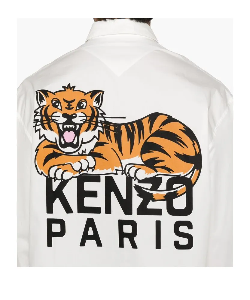 Happy Tiger Button-Up Shirt