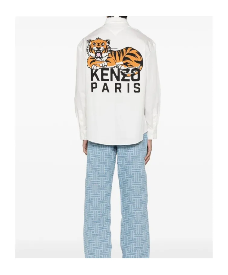Happy Tiger Button-Up Shirt
