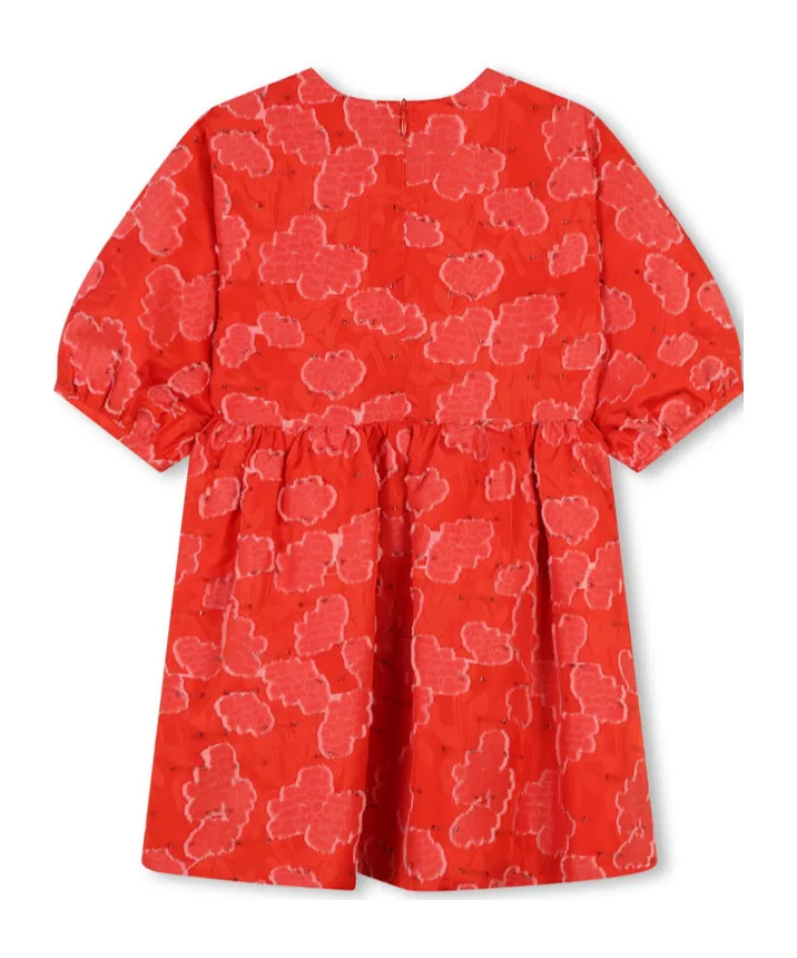 Logo-Embroidered Floral-Print Dress