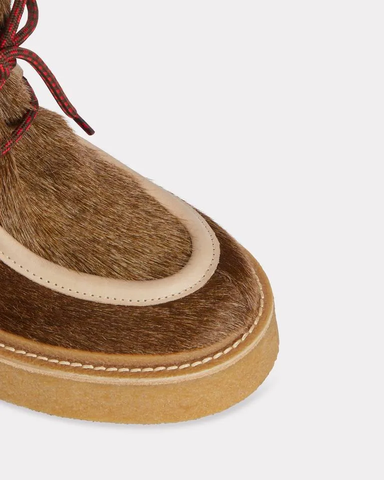 Pony Leather Lace-Up Boots Yuki