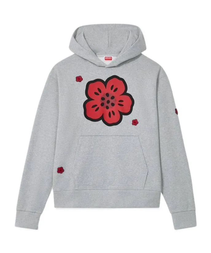 Embroidered Hoodie Boke Flower
