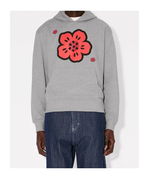 Embroidered Hoodie Boke Flower