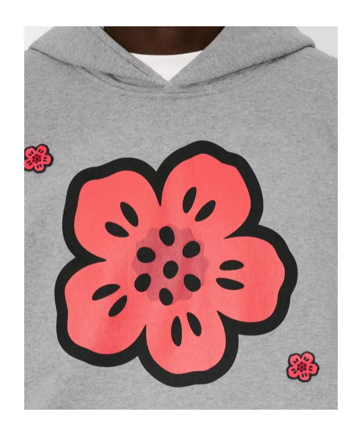 Embroidered Hoodie Boke Flower