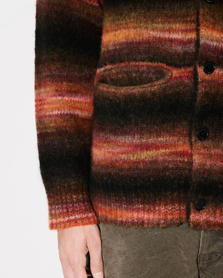 Embroidered Stripes Cardigan