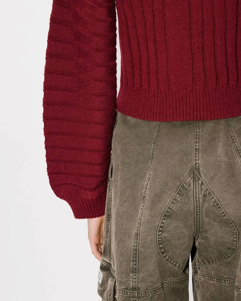Embroidered Rib-Knit Cardigan Kenzo 3D