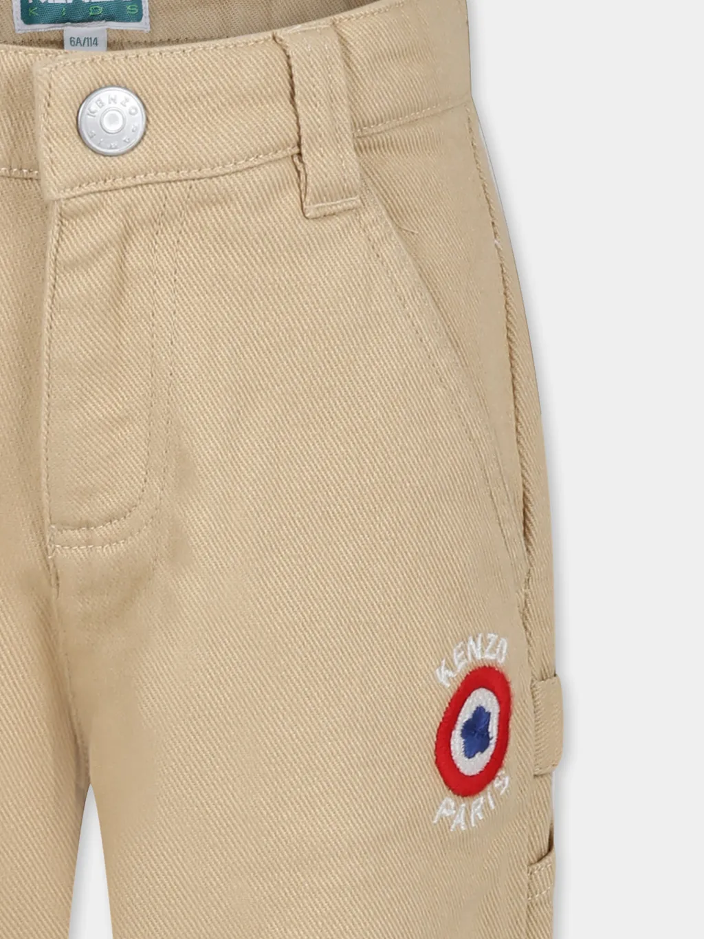 Mid-Rise Twill Cargo Pants
