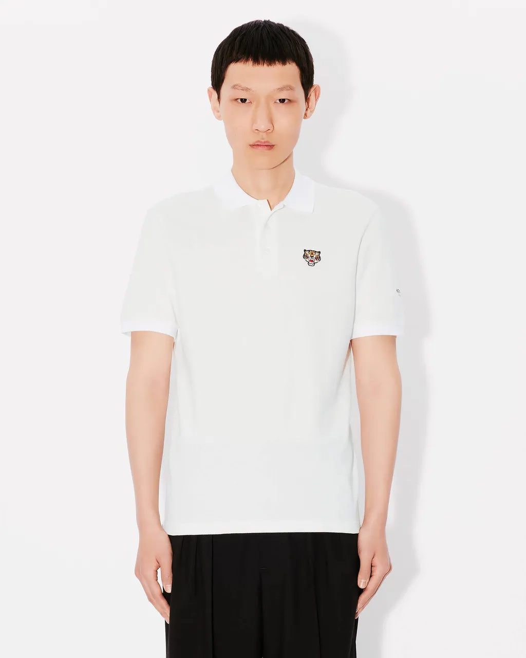 Lucky Tiger Embroidered Polo Shirt
