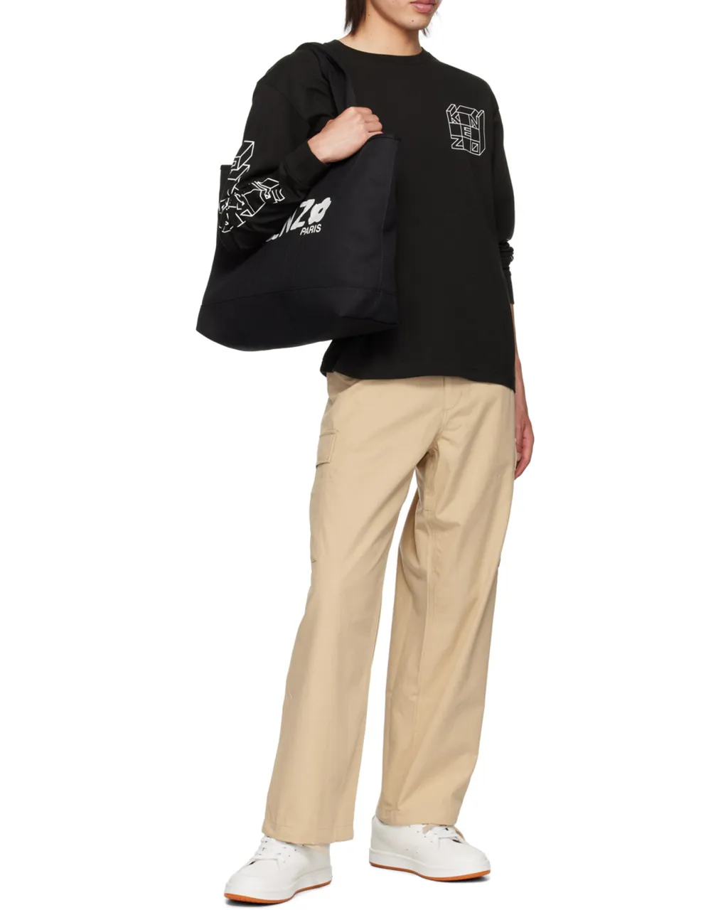 Logo Printed Long-Sleeved T-Shirt
