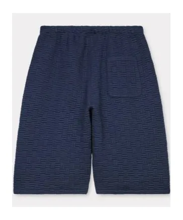 Weave Logo Embroidered Bermuda Shorts