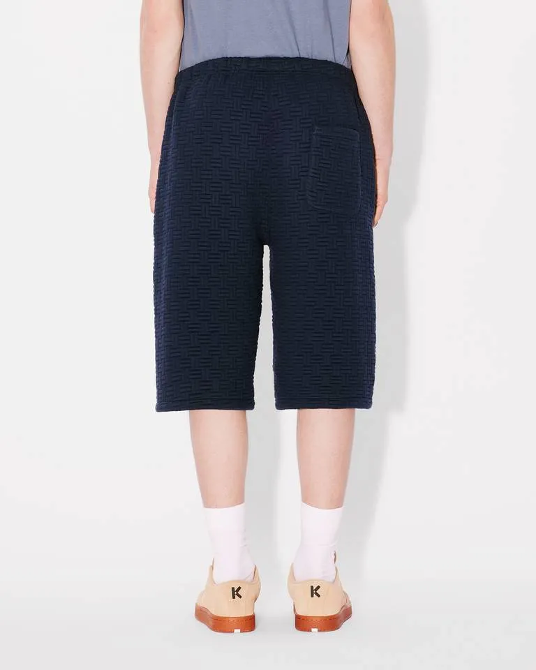 Weave Logo Embroidered Bermuda Shorts
