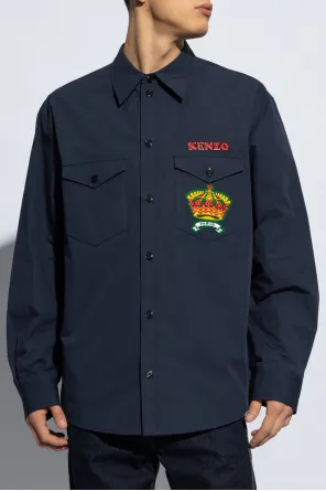 Logo-Embroidered Button-Up Shirt