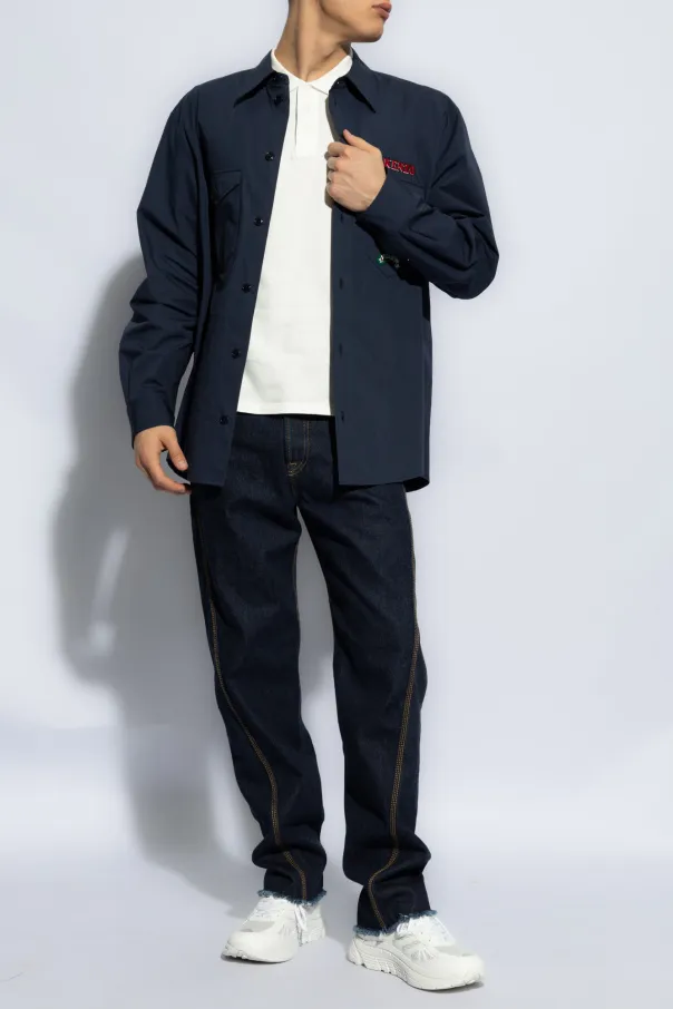 Logo-Embroidered Button-Up Shirt