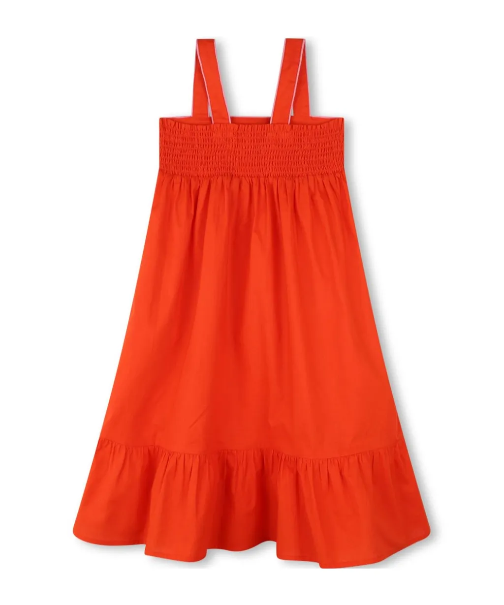 Logo-Appliqué Flared Dress