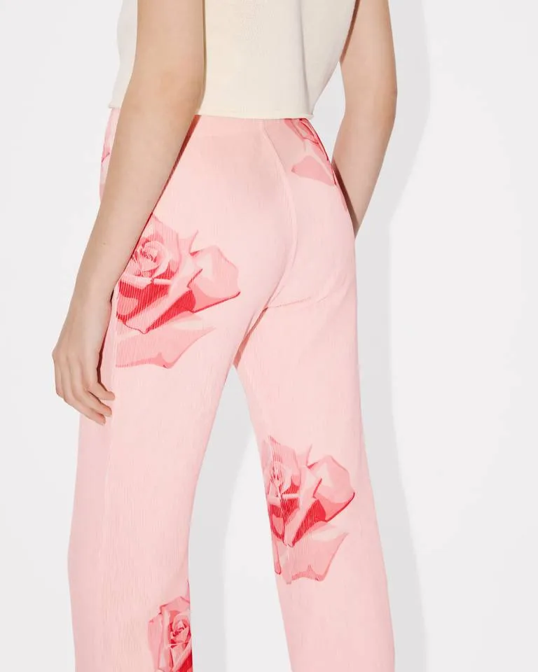 Rose Printed Flared Pants
