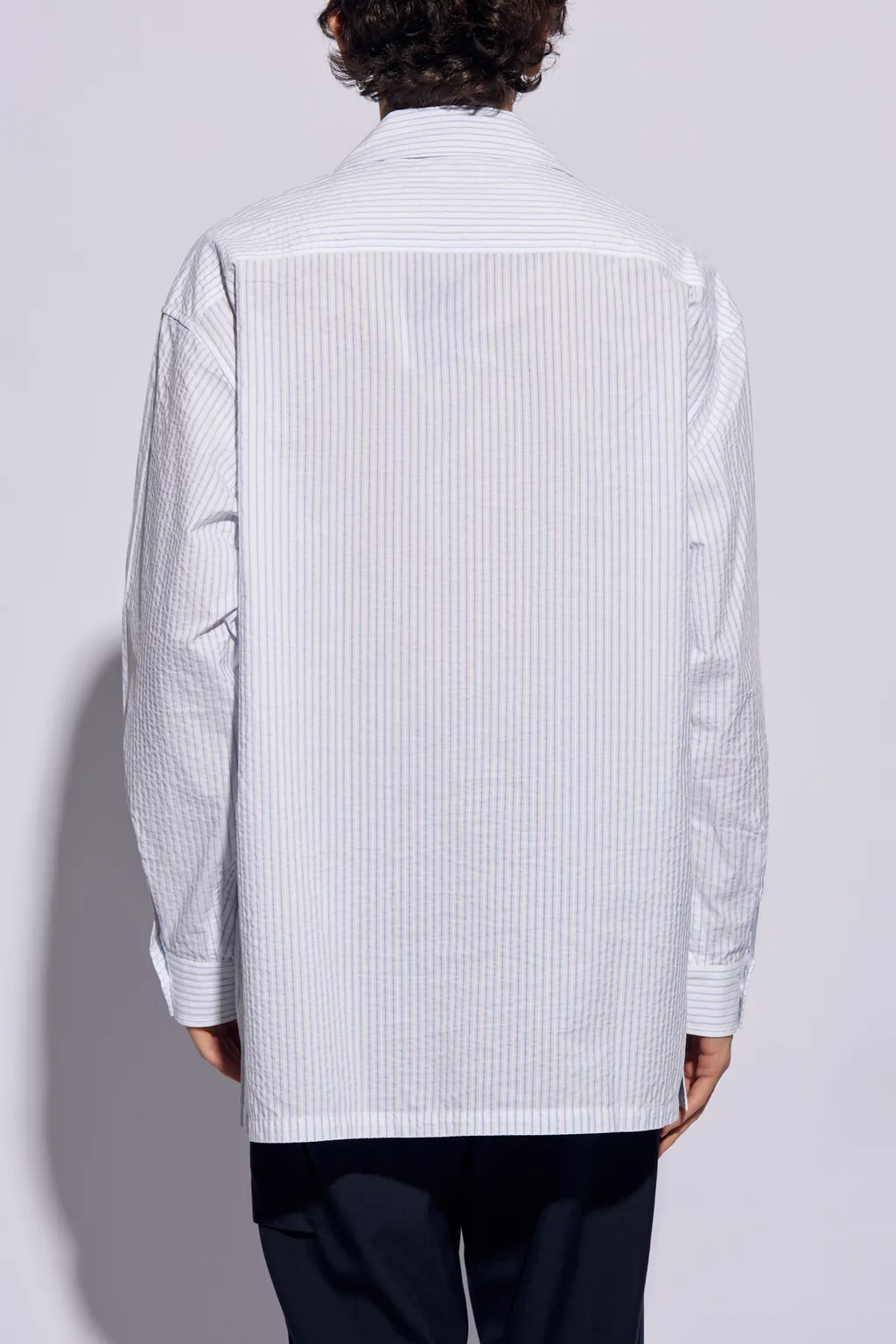 Logo-Patch Striped Shirt