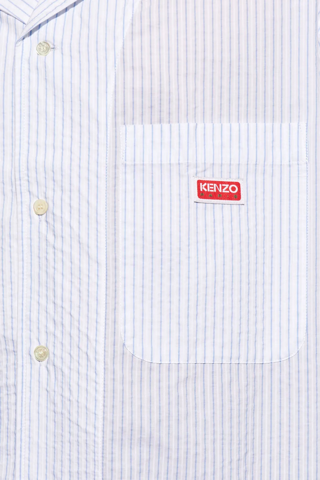 Logo-Patch Striped Shirt