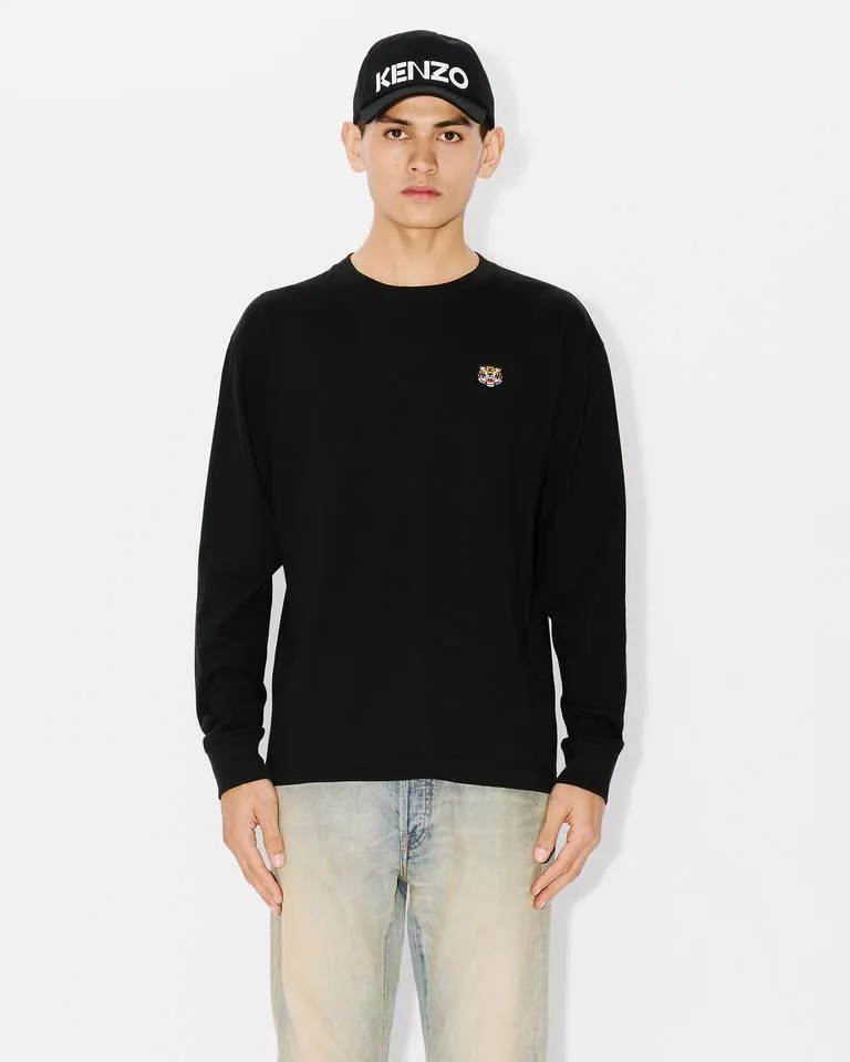 Lucky Tiger Embroidered Long Sleeved T-Shirt