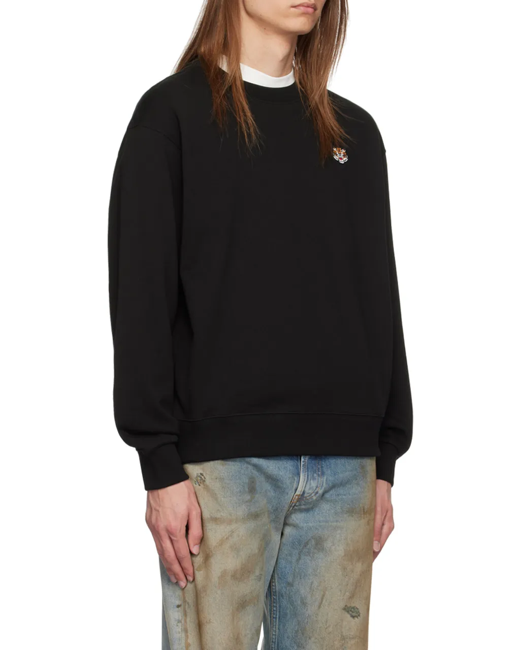 Lucky Tiger Embroidered Crewneck Sweatshirt
