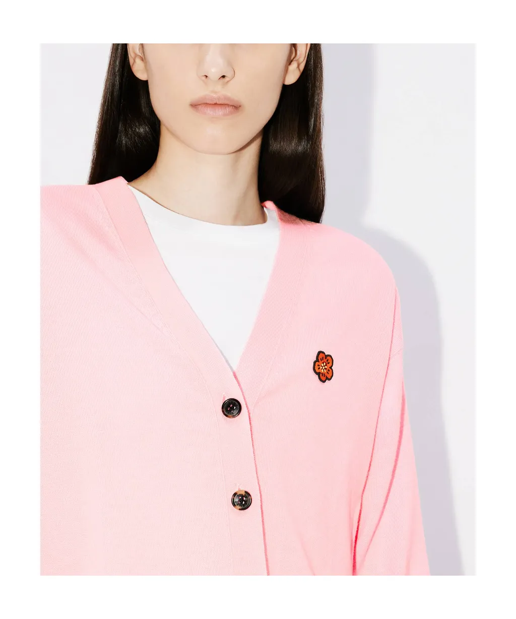 Boke Flower Embroidered Buttoned Cardigan