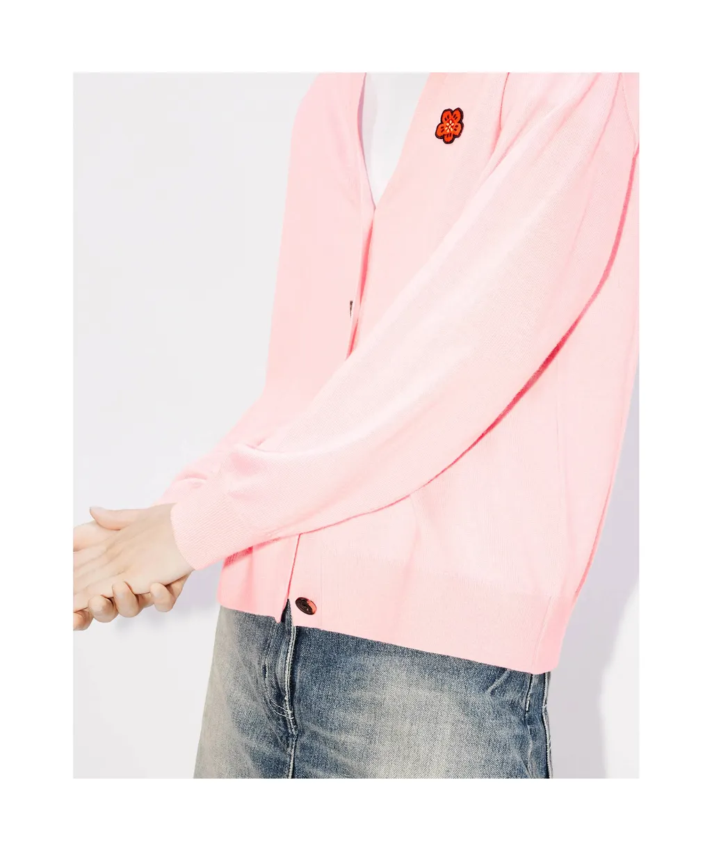 Boke Flower Embroidered Buttoned Cardigan
