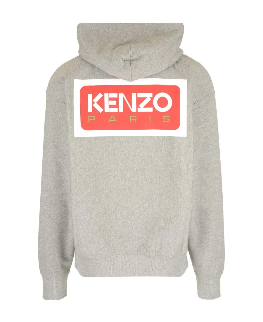 Logo Printed Long-Sleeved Hoodie