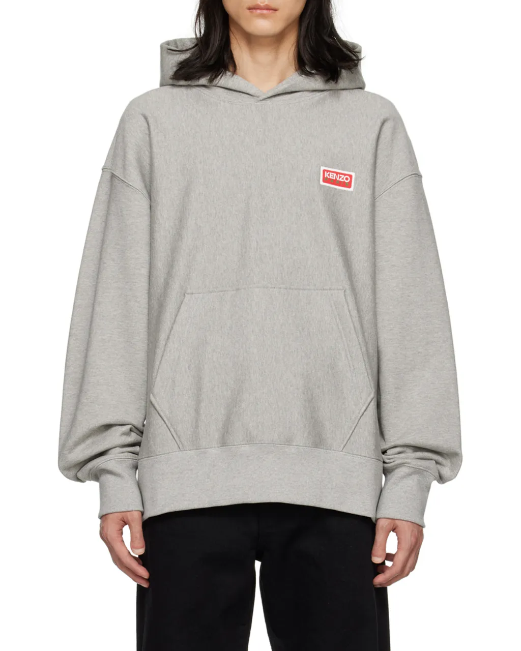 Logo Printed Long-Sleeved Hoodie