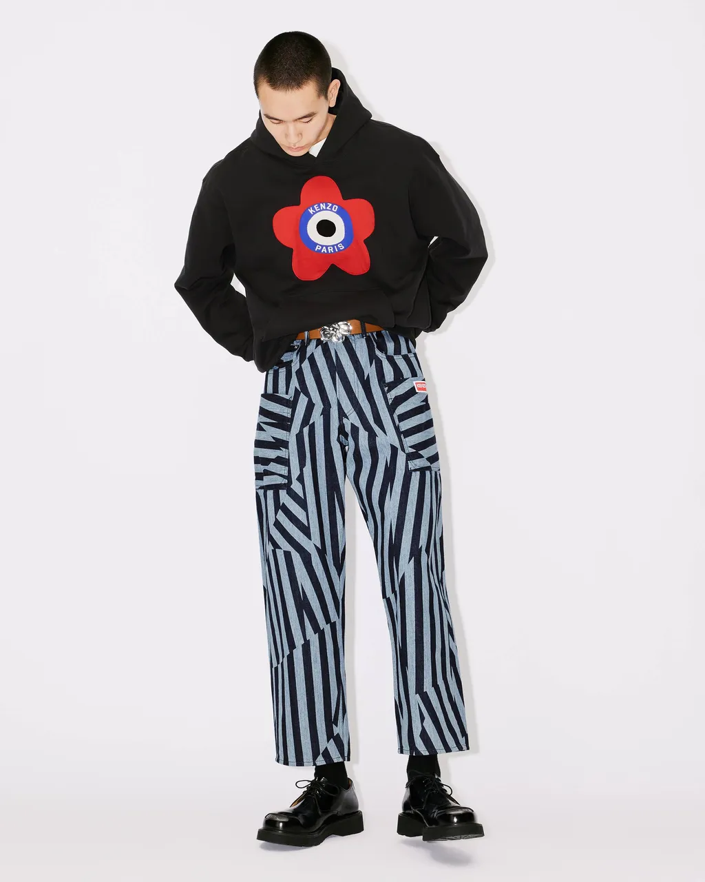 Target Logo-Embroidered Drop Shoulder Hoodie