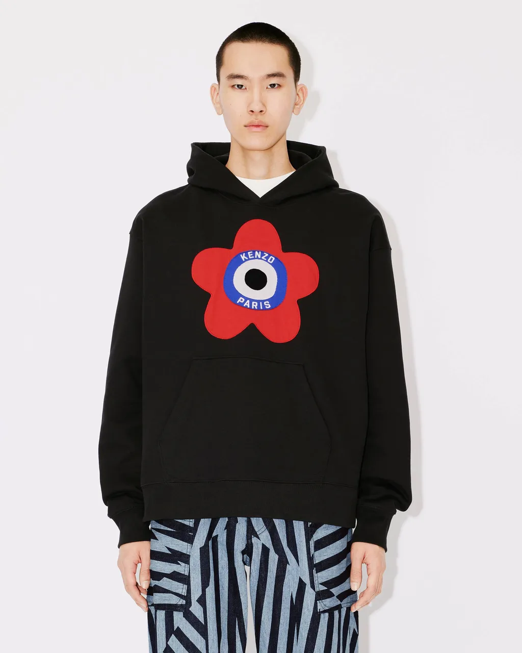 Target Logo-Embroidered Drop Shoulder Hoodie
