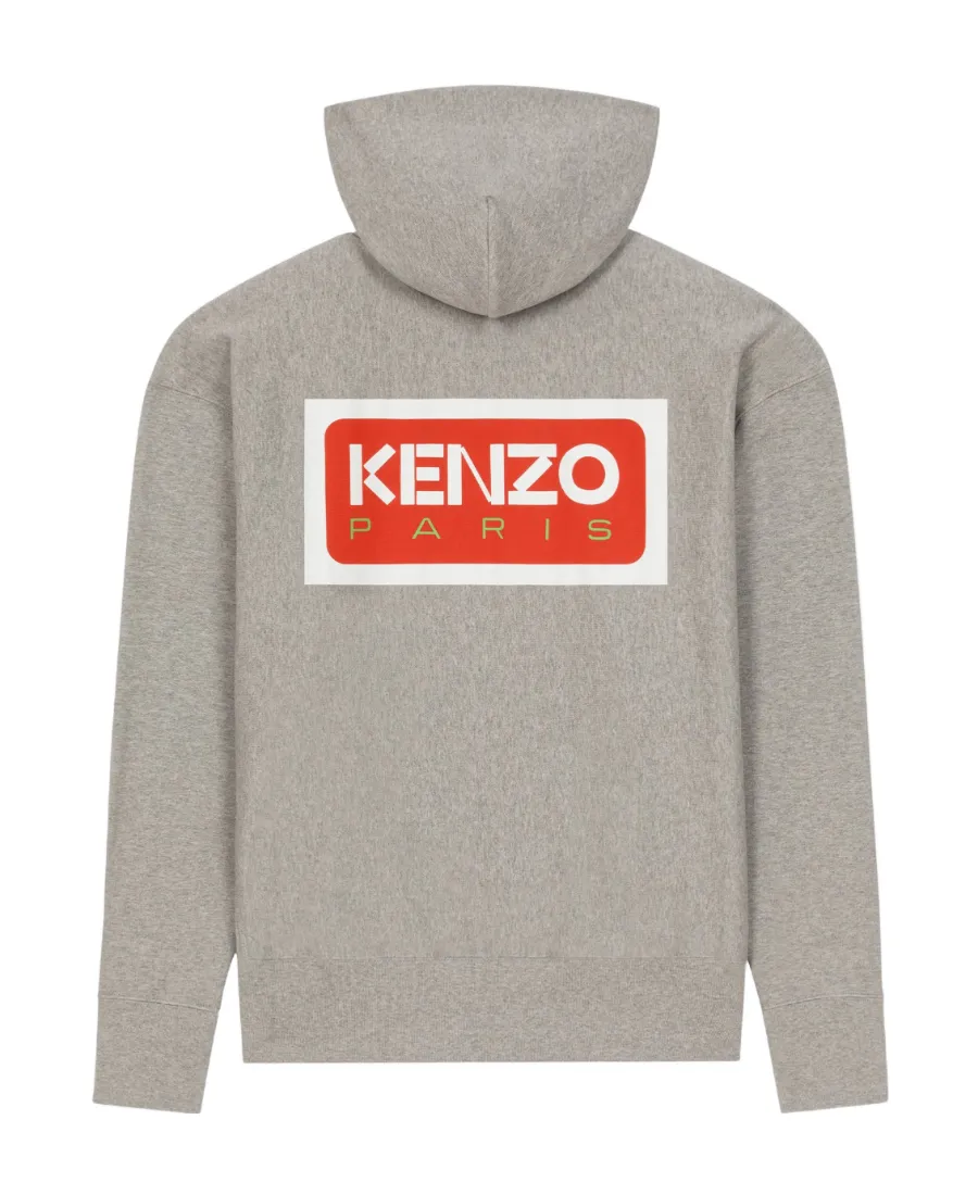 Logo Embroidered Zip-Up Hoodie